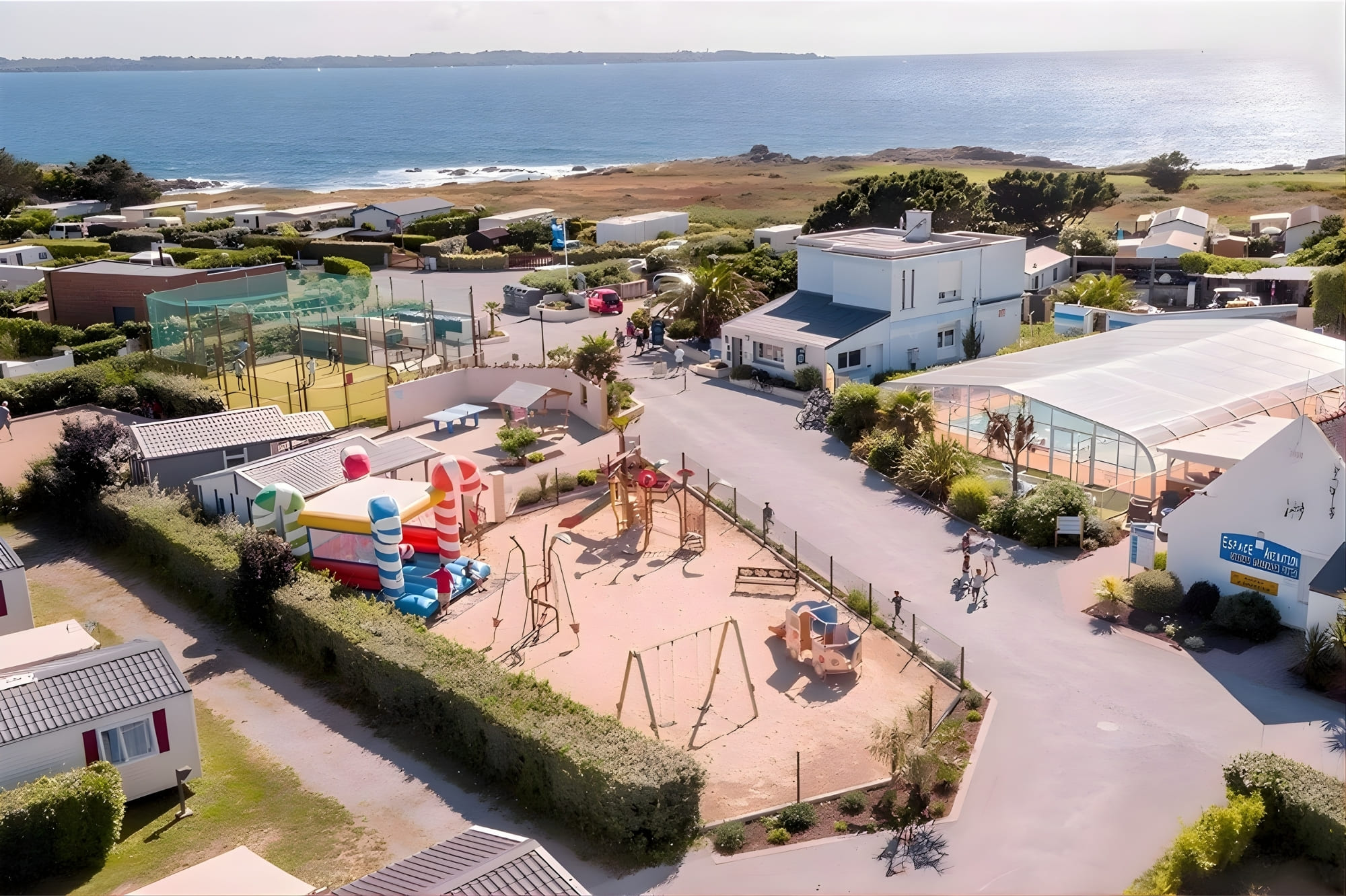 pointe du talud accueil vue drone camping